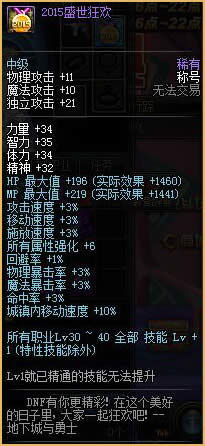 DNF7����2015ʢ���񻶳ƺ�������ô��